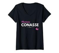 Femme Humour femme caractère-Madame conasse-Je suis une connasse T-Shirt avec Col en V