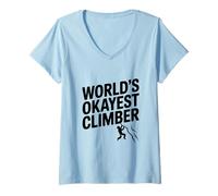 Femme Humour grimpeur Le Plus Correct au Monde pour Les Amateurs de Plein air T-Shirt avec Col en V