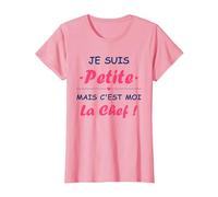 Femme Humour Je suis Petite mais C'est Moi la Chef T-Shirt, Femme, Rose, S