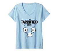 Femme Humour politique drôle Tarrified T-Shirt avec Col en V