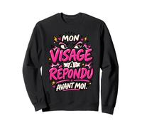 Femme Humour sans Filtre Visage Expressif Sarcasme Sweatshirt
