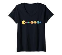 Femme Hungry Sun Planets in Panic Funny Space Drama Jeux vidéo T-Shirt avec Col en V