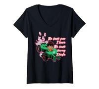 Femme Hustle Skills hu$tle $killz pour Les Hustlers Qui Aiment bousculer T-Shirt avec Col en V
