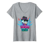 Femme Hustle Skills hu$tle $killz pour Les Hustlers Qui Aiment bousculer T-Shirt avec Col en V