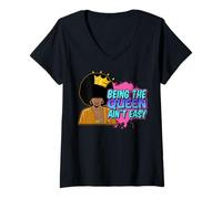 Femme Hustle Skills hu$tle $killz pour Les Hustlers Qui Aiment bousculer T-Shirt avec Col en V