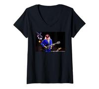 Femme Hymne Rock Haute Tension A Icône AC DC Stage Energy T-Shirt avec Col en V