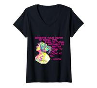Femme Hypatia - Réservez Votre Droit de Penser T-Shirt avec Col en V