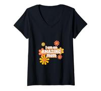 Femme I am an amazing mum T-Shirt avec Col en V
