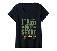 Femme I Am Not Short Leprechaun Taille Funny Saint Patrick Day T-Shirt avec Col en V