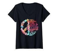 Femme I am Storm They Whispered Her You Can't Resist Feminist T-Shirt avec Col en V