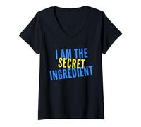 Femme I Am The Secret Ingredient Funny Baking Baker Chef Cook T-Shirt avec Col en V