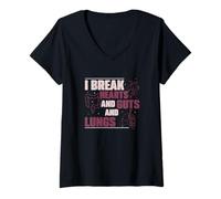 Femme I Break Hearts and Guts and Lungs Funny Anatomists T-Shirt avec Col en V