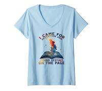 Femme I Came for Detention and Found Destiny on The Page T-Shirt avec Col en V