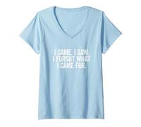 Femme I Came I Saw I Forgot What I Came For T-Shirt avec Col en V