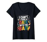 Femme I Can't I Have A Date with The Bait T-Shirt avec Col en V