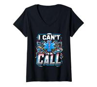 Femme I Can't I'm on Call Médecin de la santé Passion ||- T-Shirt avec Col en V