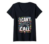 Femme I Can't I'm on Call Médecin de la santé Passion ||- T-Shirt avec Col en V
