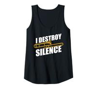 Femme I Destroy Silence Trombone Trombone Débardeur
