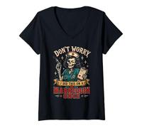 Femme I did This on a Mannequin Once Funny Nursing T-Shirt avec Col en V