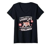 Femme I Didn't Choose The Laser Life IT Moved Into My Hallway T-Shirt avec Col en V