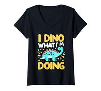Femme I Dino What I'm Doing Dinosaure en sciences |||----- T-Shirt avec Col en V