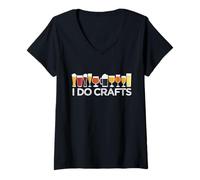 Femme I Do Crafts - Craft Beer Vintage - Home Brew T-Shirt avec Col en V