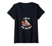 Femme I Do It for The HO's Funny Inappropriate Christmas T-Shirt avec Col en V