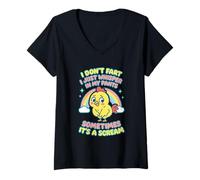 Femme I Don't Fart I Just Whisper in My Pants Obscene Hilarant T-Shirt avec Col en V