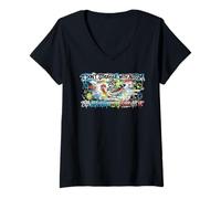 Femme I Don't Struggle with Autism I'm Very Good Autism Awareness T-Shirt avec Col en V