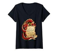 Femme I Don't Understand Stupid People Funny Dragon Woman Men T-Shirt avec Col en V