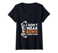 Femme I Don't Wear Bows, I Shoot Them T-Shirt avec Col en V