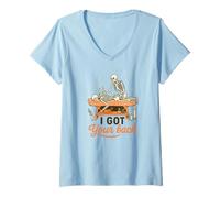 Femme I Got Your Back Skeleton Massage Therapist Halloween Pun T-Shirt avec Col en V