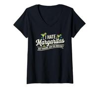 Femme I Hate Margaritas Just Kidding Can You Imagine T-Shirt avec Col en V