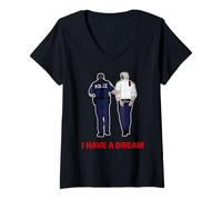 Femme I Have A Dream Funny Trump Police Saying Citation Homme Femme T-Shirt avec Col en V