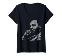 Femme I Have a Dream King Black Demo Dicton égalité pour Tous T-Shirt avec Col en V