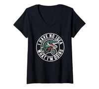 Femme I Have No Idea What I'm Doing - Motard Amusant en Crocodile T-Shirt avec Col en V