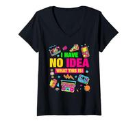Femme I Have No Idea What This is! Illustration Graphic Designs T-Shirt avec Col en V
