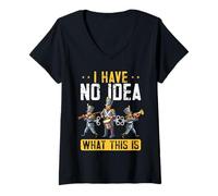 Femme I Have No Idea What This is Retro Classic Toy Soldats T-Shirt avec Col en V