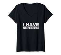 Femme I have no regrets - hommes, femmes, enfants T-Shirt avec Col en V