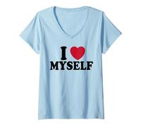 Femme I Heart Love Myself Love Myself Heart Myself Hommes Femmes Enfants T-Shirt avec Col en V