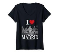 Femme I Heart Madrid I Love Madrid Souvenir T-Shirt avec Col en V