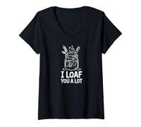 Femme I Loaf You A Lot de levain T-Shirt avec Col en V
