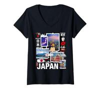 Femme I Love Japan Culture, Enjoy Cool Japan Landmarks Photos T-Shirt avec Col en V