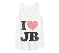 Femme I Love JB Cœur Vintage Fan Merch Design Initiales J.B. Débardeur