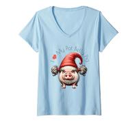 Femme I Love My Potbelly Big T-Shirt avec Col en V