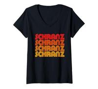Femme I Love Schranz Funny Hard Tekno Techno Fast Music Fan Allemand T-Shirt avec Col en V