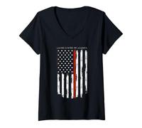 Femme I Love USA, Cool Vintage United States of America USA T-Shirt avec Col en V