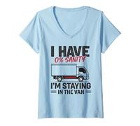 Femme I’m Staying in The Van Funny Phasmophobia Gamer Men Women T-Shirt avec Col en V