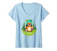 Femme I Might Be Lost But at Least I Have Snacks Cute Raton Laveur T-Shirt avec Col en V