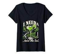 Femme I Need A Cocktail Hold The Tail Barre d'alcool pour boissons mélangées T-Shirt avec Col en V
